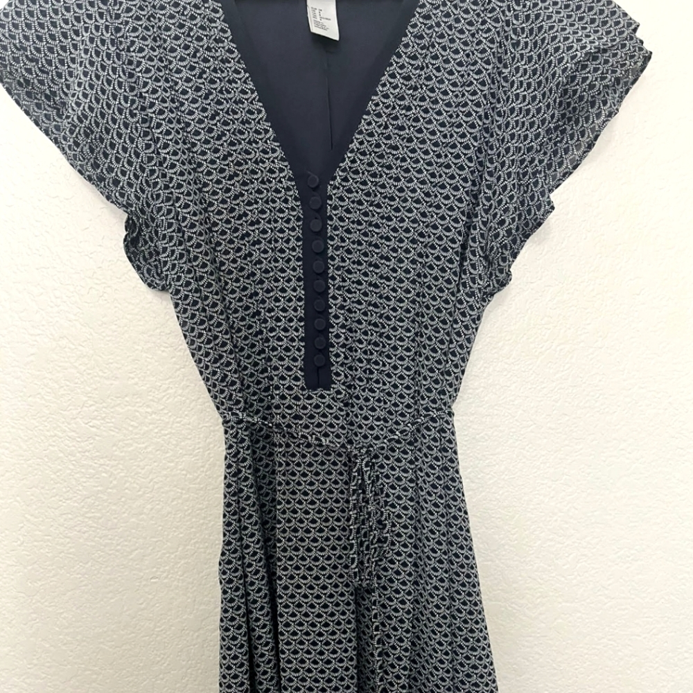 Flowy Navy Prints Dress